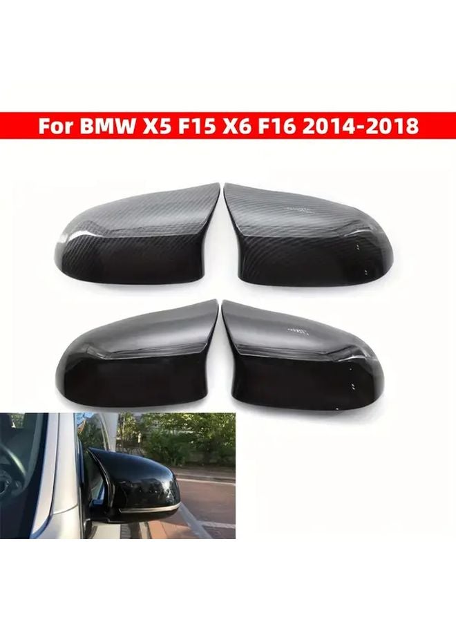 أغطية مرايا سباق سوداء لامعة طراز MP لسيارات BMW X5 X6 X3 F15 F16 F25 F26 2014 2018 - Image 4